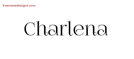 Charlena Vintage Name Tattoo Designs