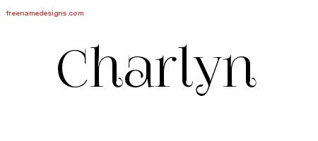 Charlyn Vintage Name Tattoo Designs