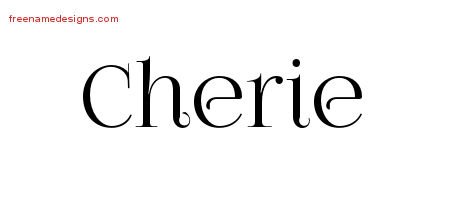 Cherie Vintage Name Tattoo Designs