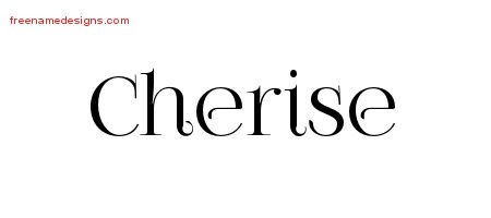Cherise Vintage Name Tattoo Designs