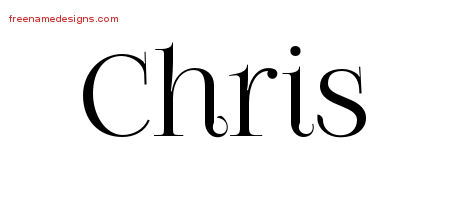 Chris Vintage Name Tattoo Designs