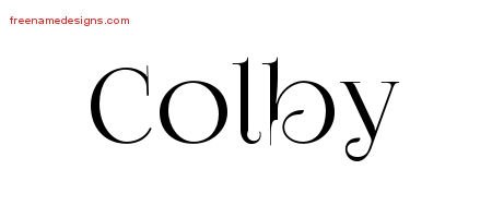 Colby Vintage Name Tattoo Designs