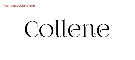Collene Vintage Name Tattoo Designs
