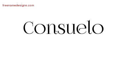 Consuelo Vintage Name Tattoo Designs