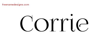 Corrie Vintage Name Tattoo Designs