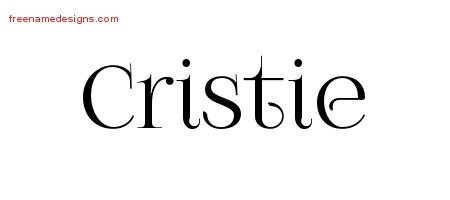 Cristie Vintage Name Tattoo Designs