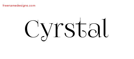 Cyrstal Vintage Name Tattoo Designs