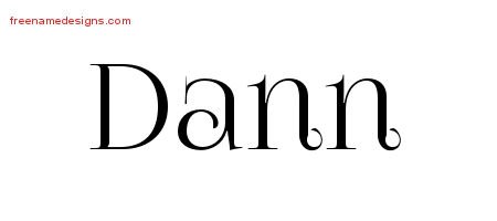 Dann Vintage Name Tattoo Designs