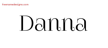 Danna Vintage Name Tattoo Designs