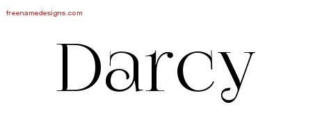 Darcy Vintage Name Tattoo Designs