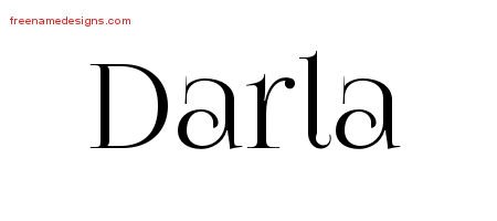 Darla Vintage Name Tattoo Designs