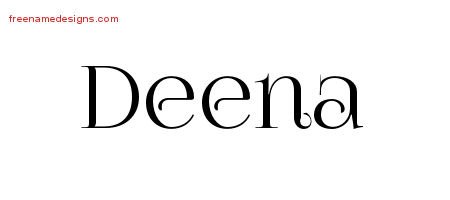 Deena Vintage Name Tattoo Designs