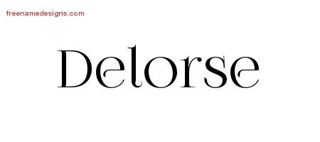 Delorse Vintage Name Tattoo Designs