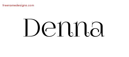 Denna Vintage Name Tattoo Designs