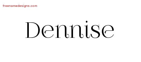 Dennise Vintage Name Tattoo Designs