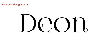 Deon Vintage Name Tattoo Designs