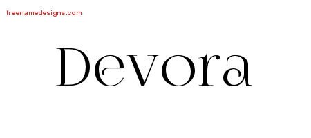 Devora Vintage Name Tattoo Designs