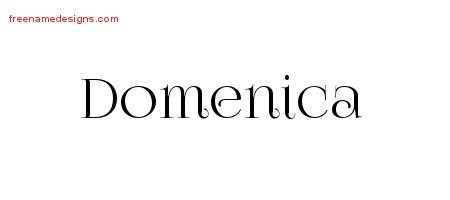Domenica Vintage Name Tattoo Designs