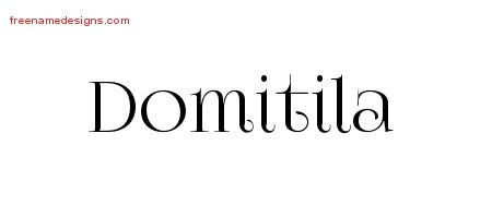 Domitila Vintage Name Tattoo Designs