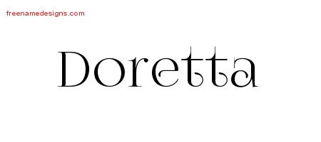 Doretta Vintage Name Tattoo Designs