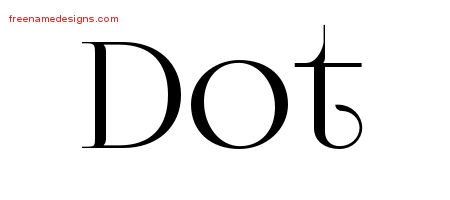 Dot Vintage Name Tattoo Designs