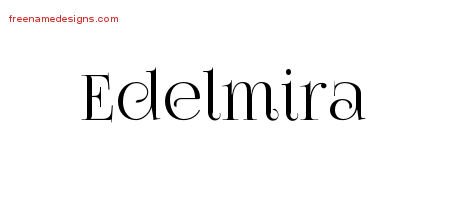 Edelmira Vintage Name Tattoo Designs