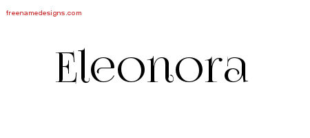 Eleonora Vintage Name Tattoo Designs