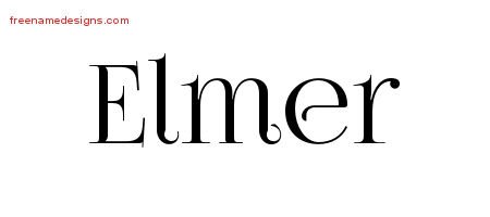 Elmer Vintage Name Tattoo Designs