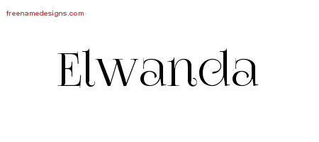 Elwanda Vintage Name Tattoo Designs