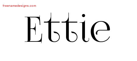 Ettie Vintage Name Tattoo Designs