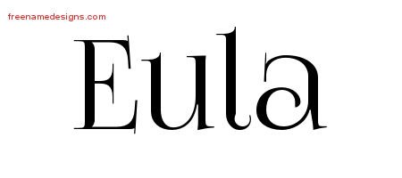 Eula Vintage Name Tattoo Designs