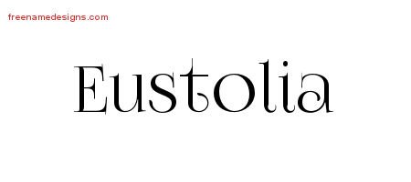 Eustolia Vintage Name Tattoo Designs