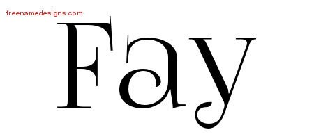 Fay Vintage Name Tattoo Designs