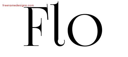 Flo Vintage Name Tattoo Designs