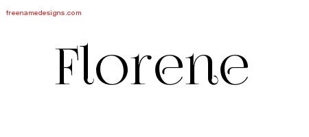 Florene Vintage Name Tattoo Designs