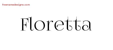 Floretta Vintage Name Tattoo Designs