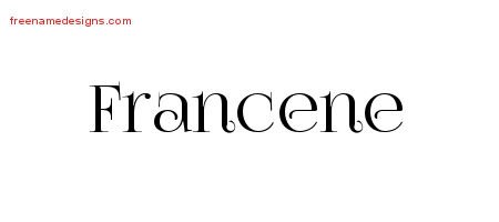 Francene Vintage Name Tattoo Designs