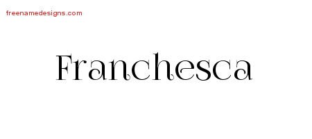Franchesca Vintage Name Tattoo Designs