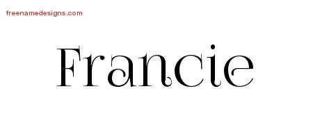 Francie Vintage Name Tattoo Designs