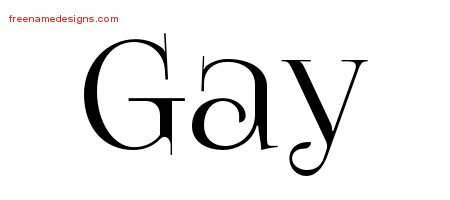 Gay Vintage Name Tattoo Designs