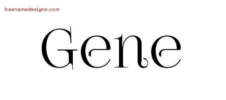 Gene Vintage Name Tattoo Designs