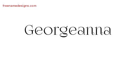 Georgeanna Vintage Name Tattoo Designs