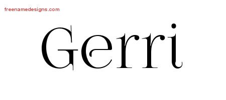 Gerri Vintage Name Tattoo Designs