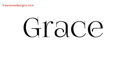 Grace Vintage Name Tattoo Designs