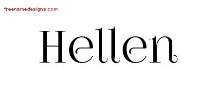 Hellen Vintage Name Tattoo Designs