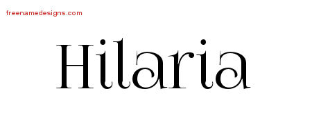 Hilaria Vintage Name Tattoo Designs