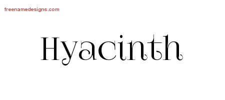 Hyacinth Vintage Name Tattoo Designs