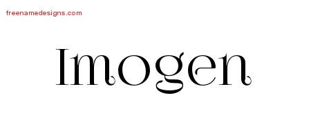 Imogen Vintage Name Tattoo Designs