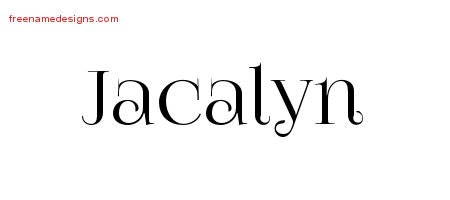 Jacalyn Vintage Name Tattoo Designs