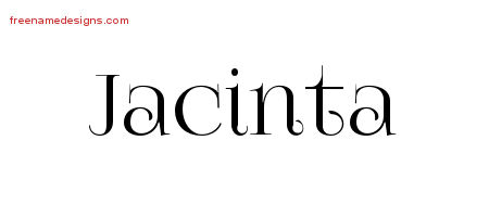 Jacinta Vintage Name Tattoo Designs